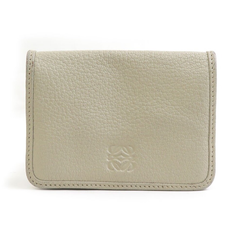 Auth Loewe Coin Purse Case Light Beige #296950L11B